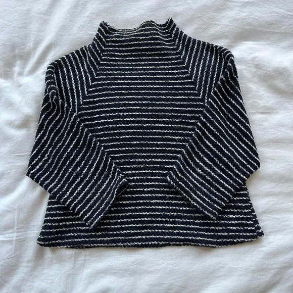 Zara Sweaters Zara Striped Mock Neck Sweater Poshmark